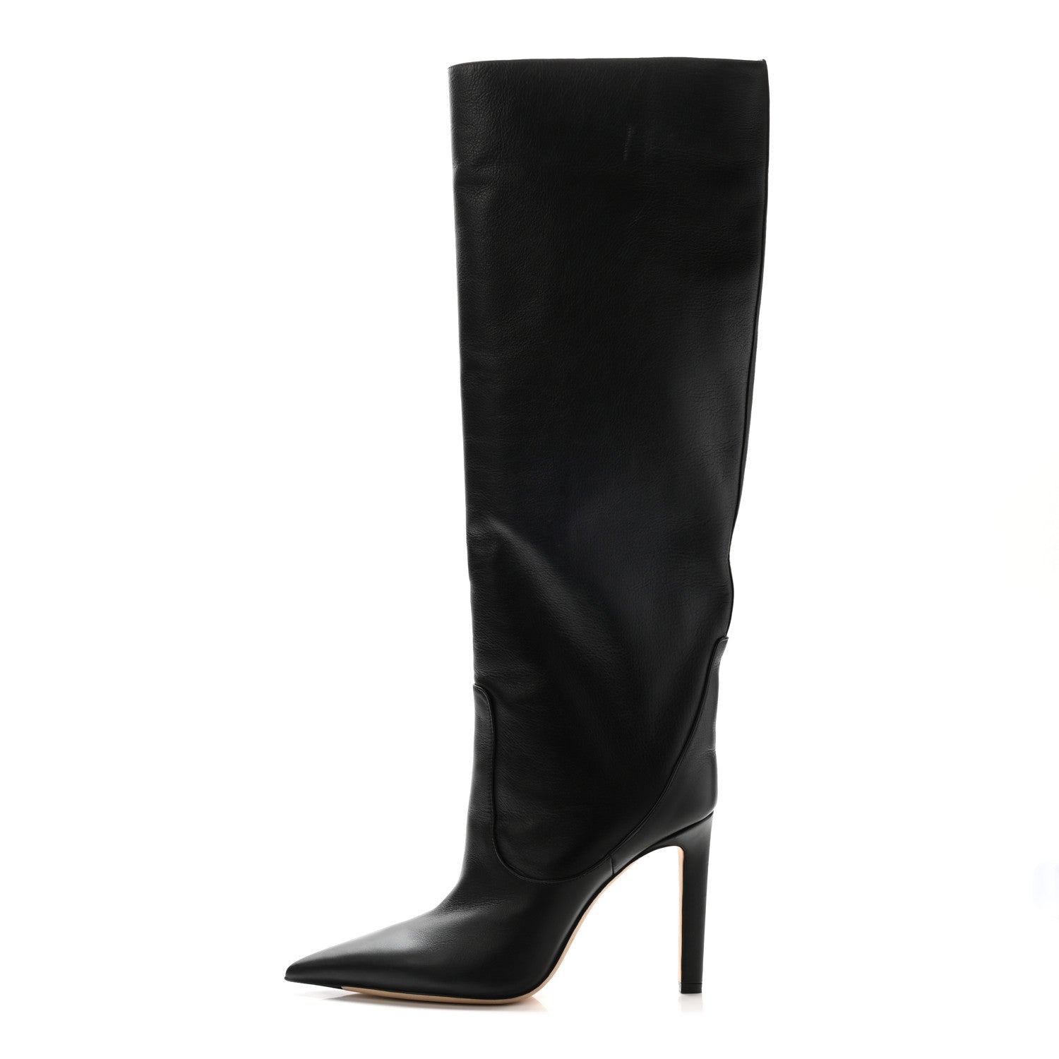 Jimmy Choo Calfskin Knee High Mavis 100 Boots 40.5 Black 1 of 15