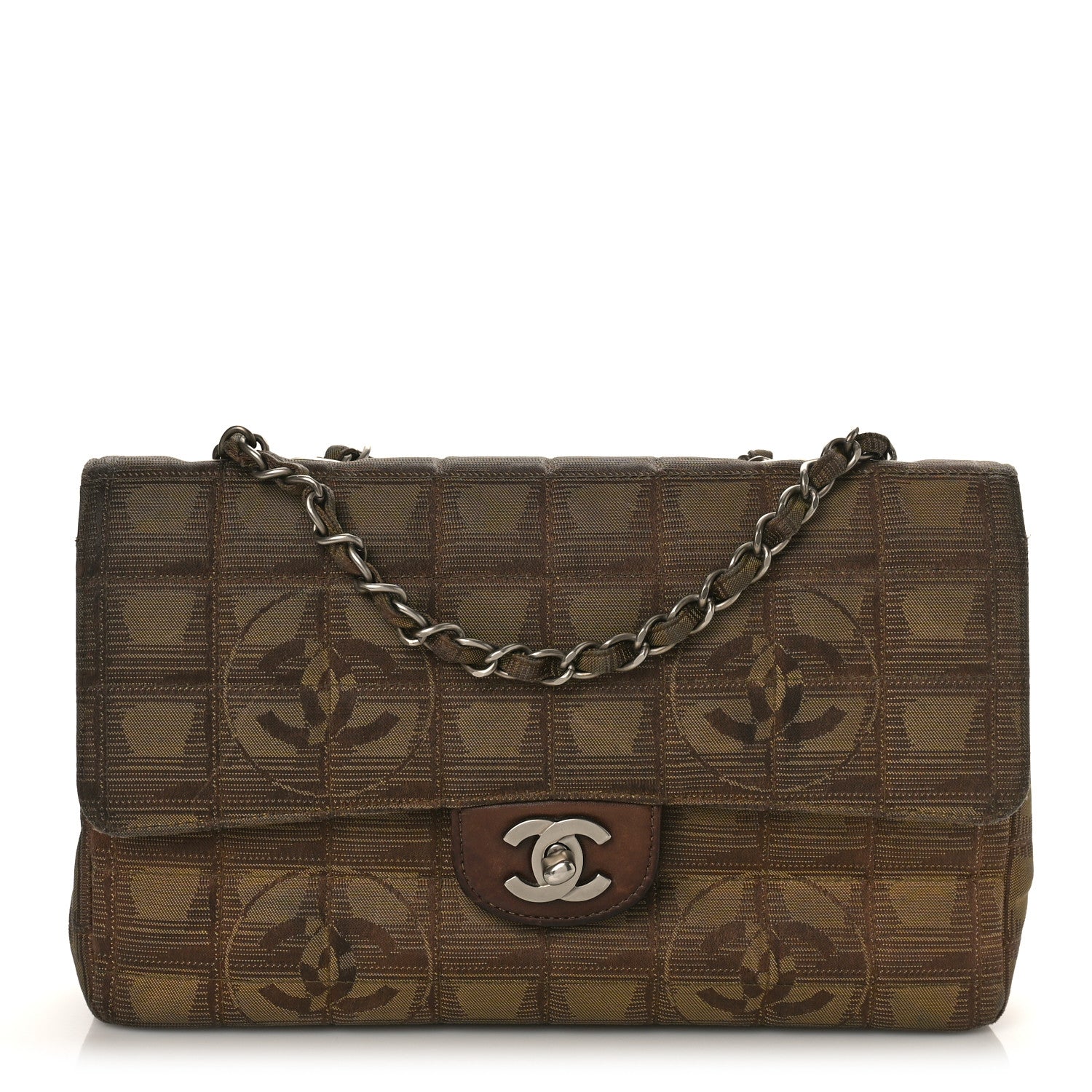 Chanel Nylon Medium Travel Flap Brown 1 of 9