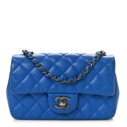 Chanel Caviar Quilted Mini Rectangular Flap Blue 1 of 9
