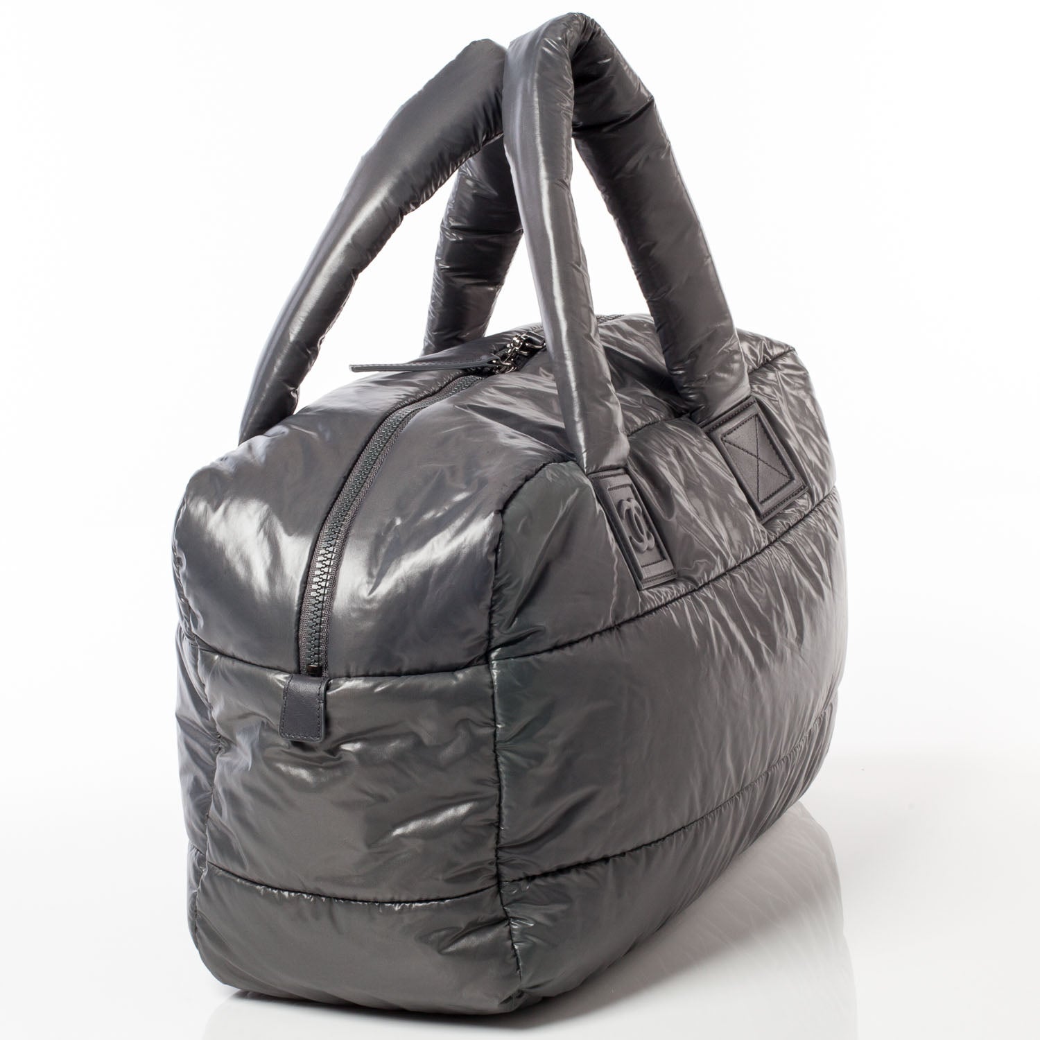 Chanel Nylon Coco Cocoon Tote Grey 5 of 10