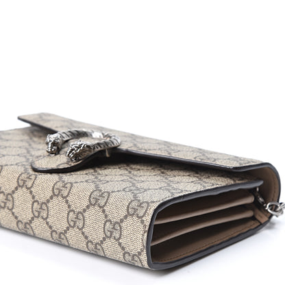 Gucci GG Supreme Monogram Mini Dionysus Chain Wallet Beige Taupe 9 of 10