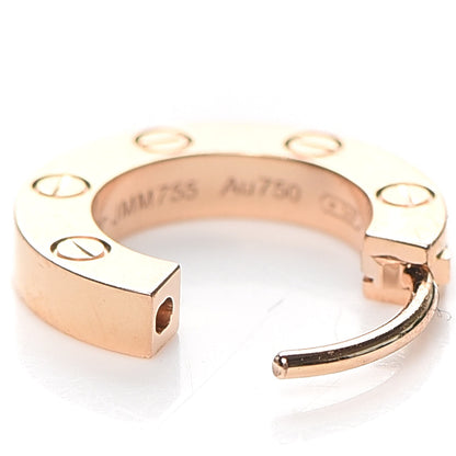 Cartier 18K Pink Gold Single LOVE Hoop Earring 3 of 8