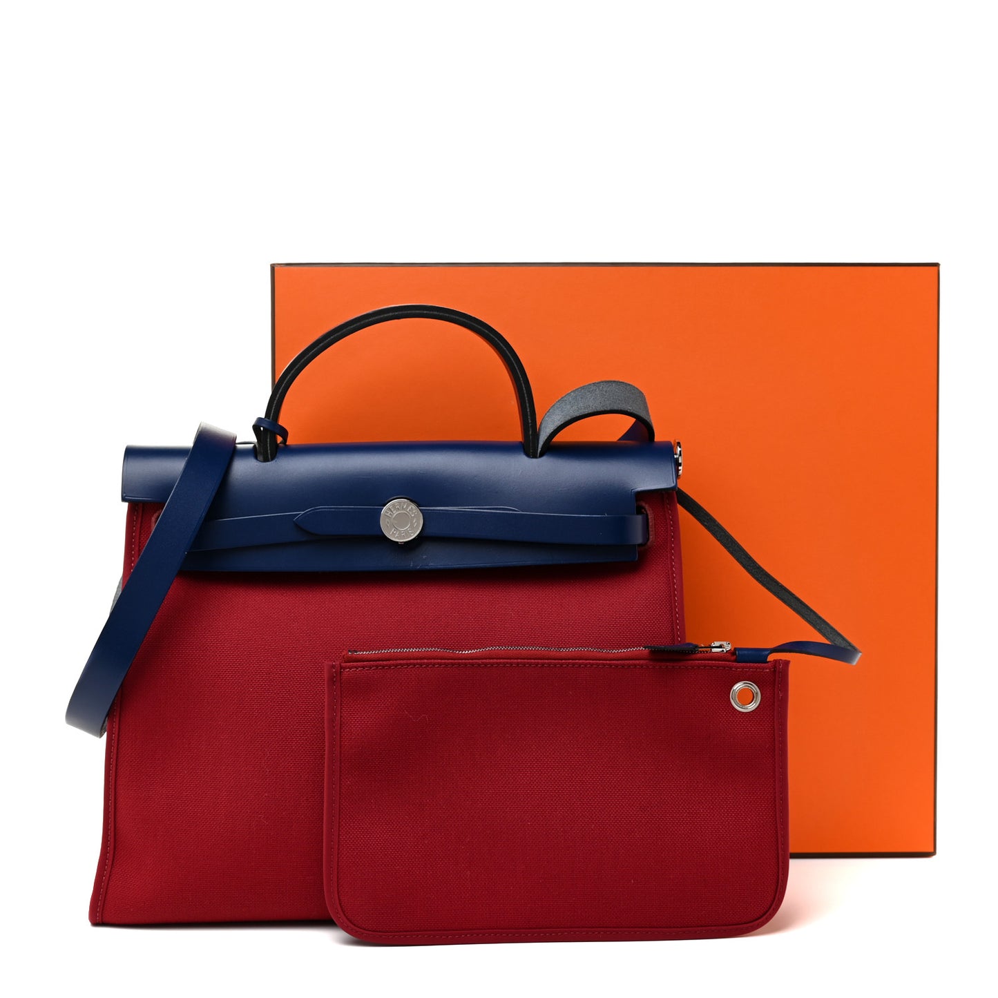 Military Toile Vache Hunter Herbag Zip 31 PM Rouge Grenat Bleu Saphir