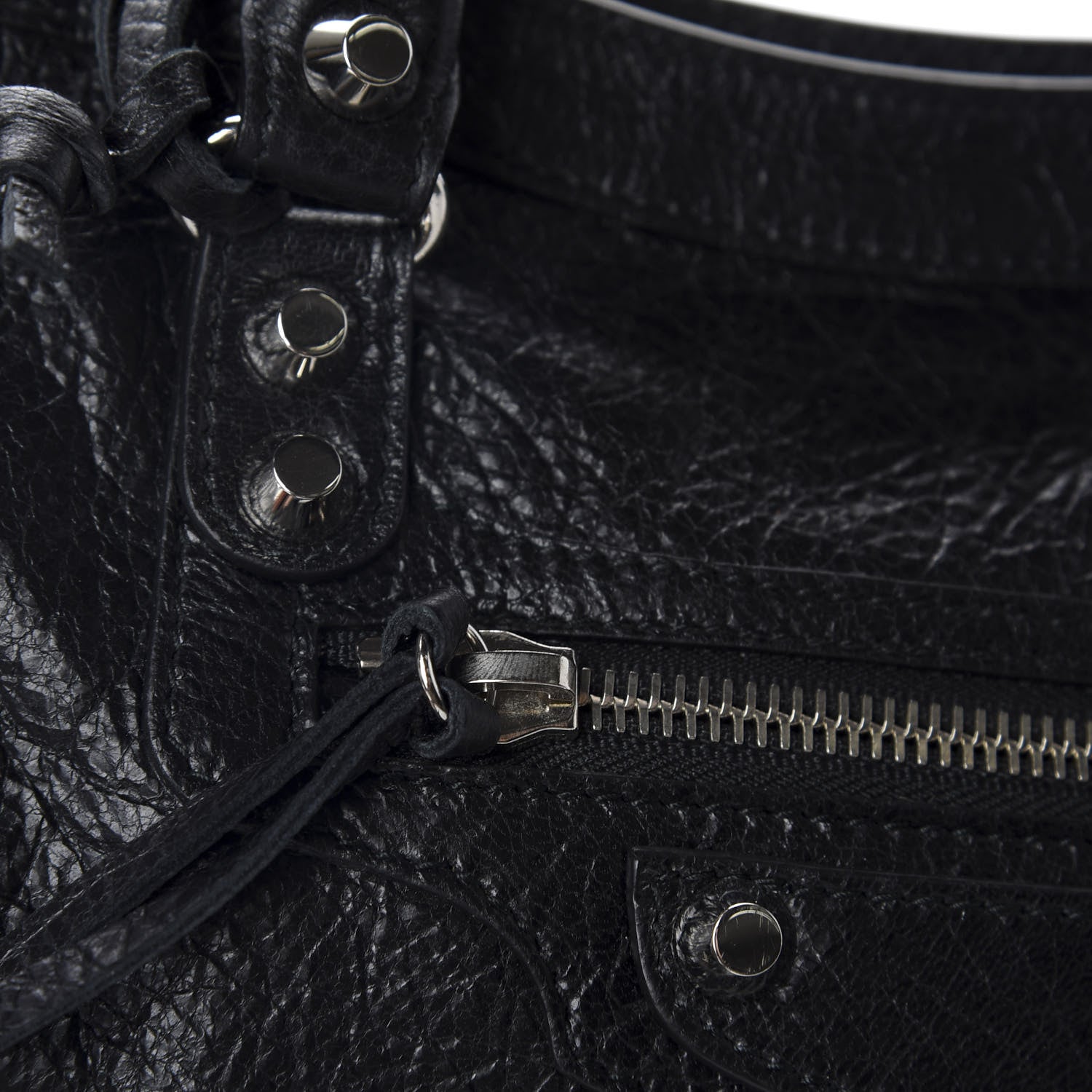 Balenciaga Agneau Classic Hardware S City Logo Strap Black White 12 of 17
