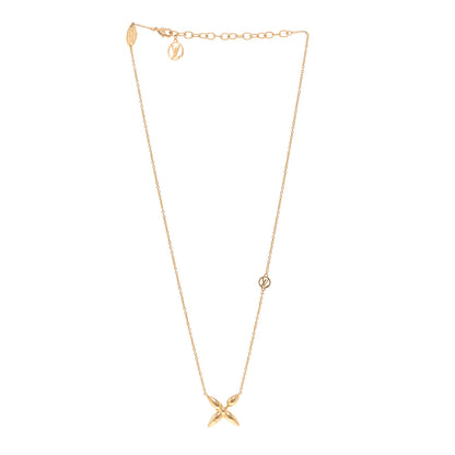 Louis Vuitton Metal Louisette Necklace Gold 3 of 6