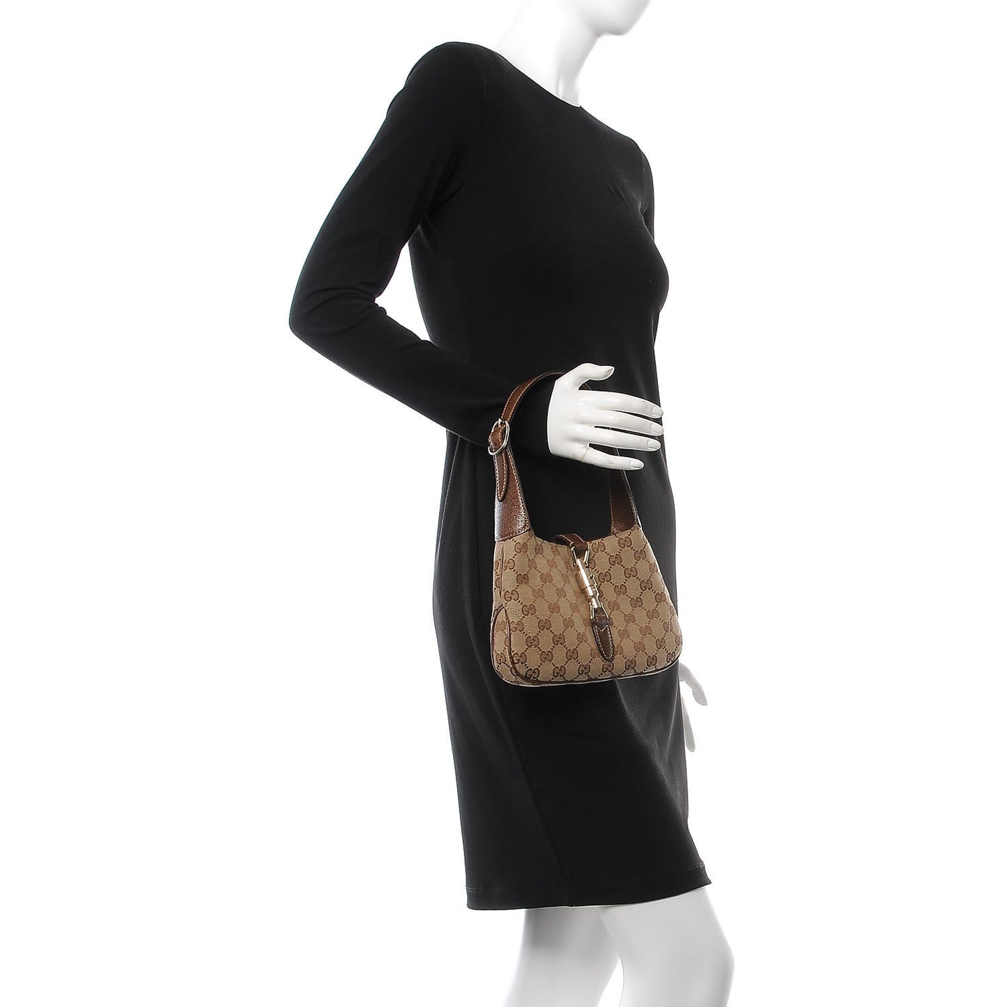 Monogram Web Small Piston Jackie O Hobo Brown