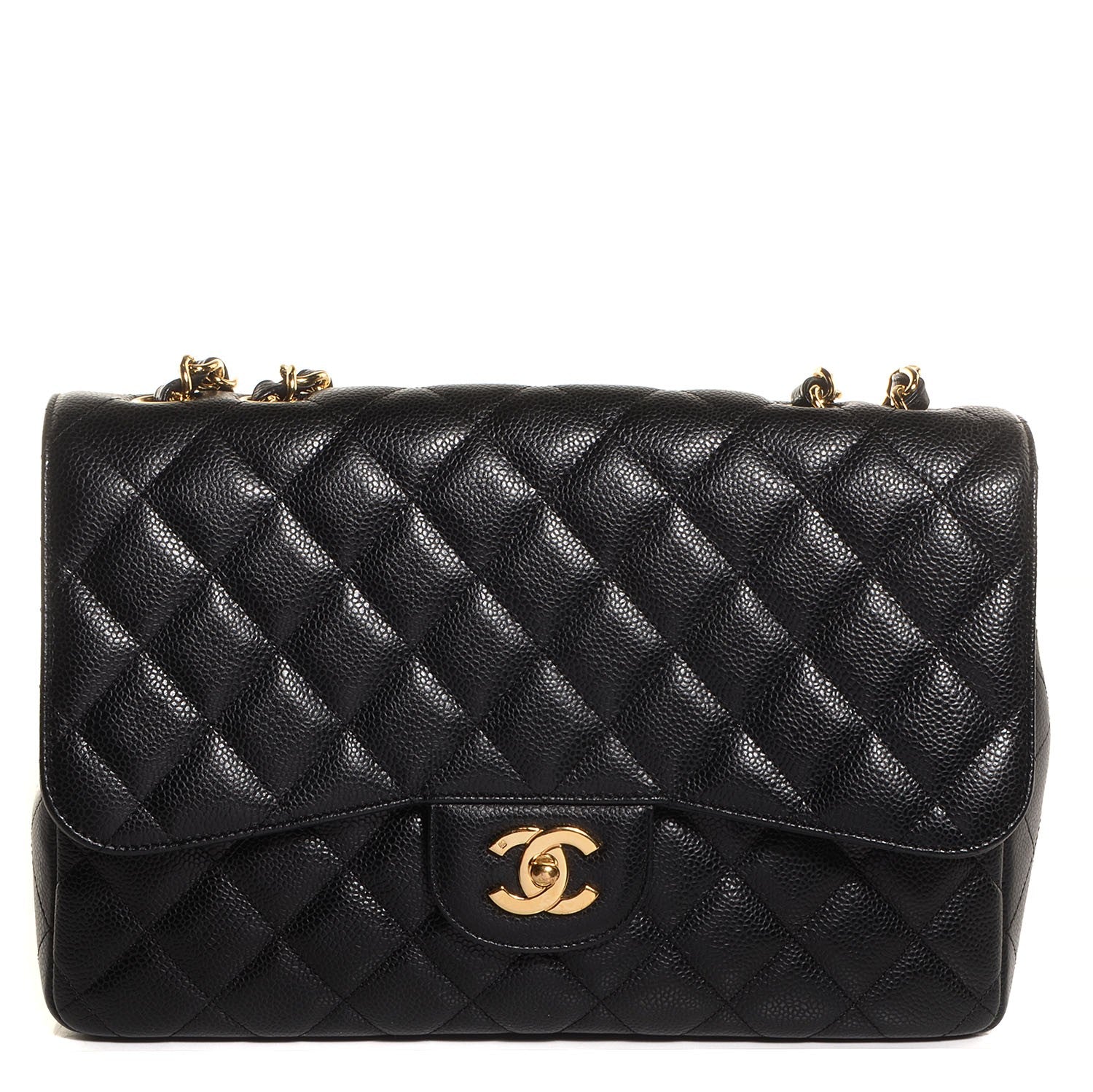 Chanel Caviar Jumbo Single Flap Black 1 of 10