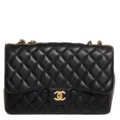 Chanel Caviar Jumbo Single Flap Black 1 of 10