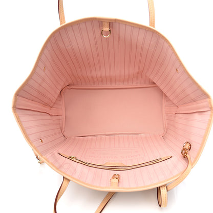 Louis Vuitton Damier Azur Neo Neverfull MM Rose Ballerine 6 of 11