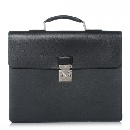 Louis Vuitton Taiga Serviette Moskova 2 Soufflets Briefcase Ardoise 1 of 7