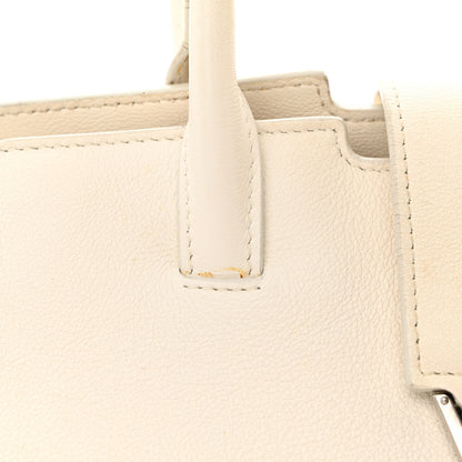 Saint Laurent Smooth Calfskin Heart Embroidered Baby Monogram Downtown Cabas New Milk 15 of 28