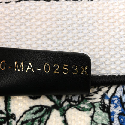 Christian Dior Canvas Embroidered Medium Flowers Book Tote Blue 7 of 10