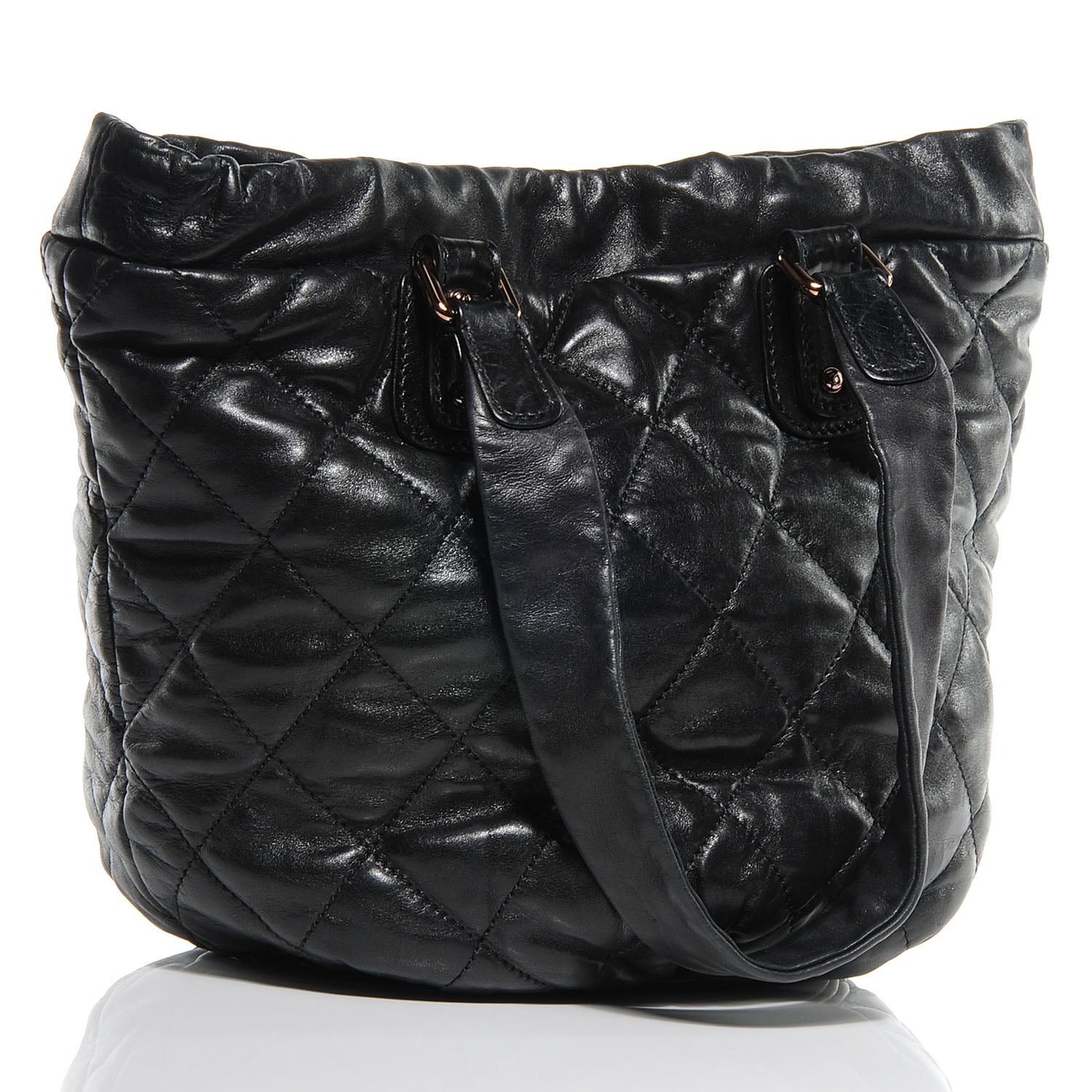 Chanel Lambskin Cloudy Bundle North South Tote Black 3 of 7