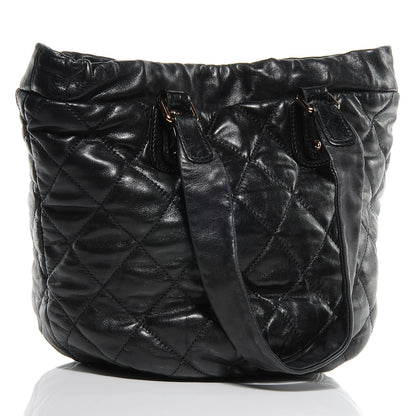 Chanel Lambskin Cloudy Bundle North South Tote Black 3 of 7