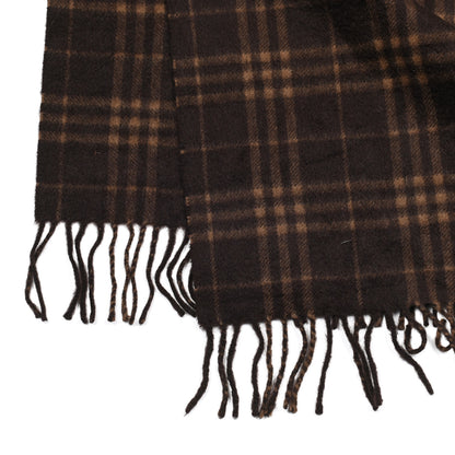 Burberry Cashmere Classic Check Fringe Scarf Caramel 3 of 4