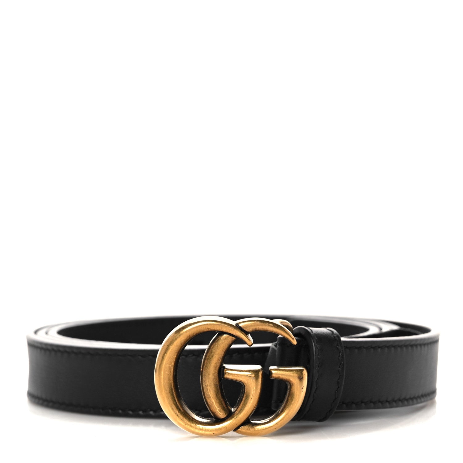 Gucci Calfskin Double G 20mm Belt 100 40 Black 1 of 5