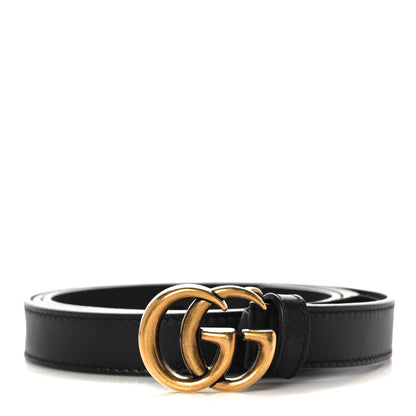 Gucci Calfskin Double G 20mm Belt 100 40 Black 1 of 5