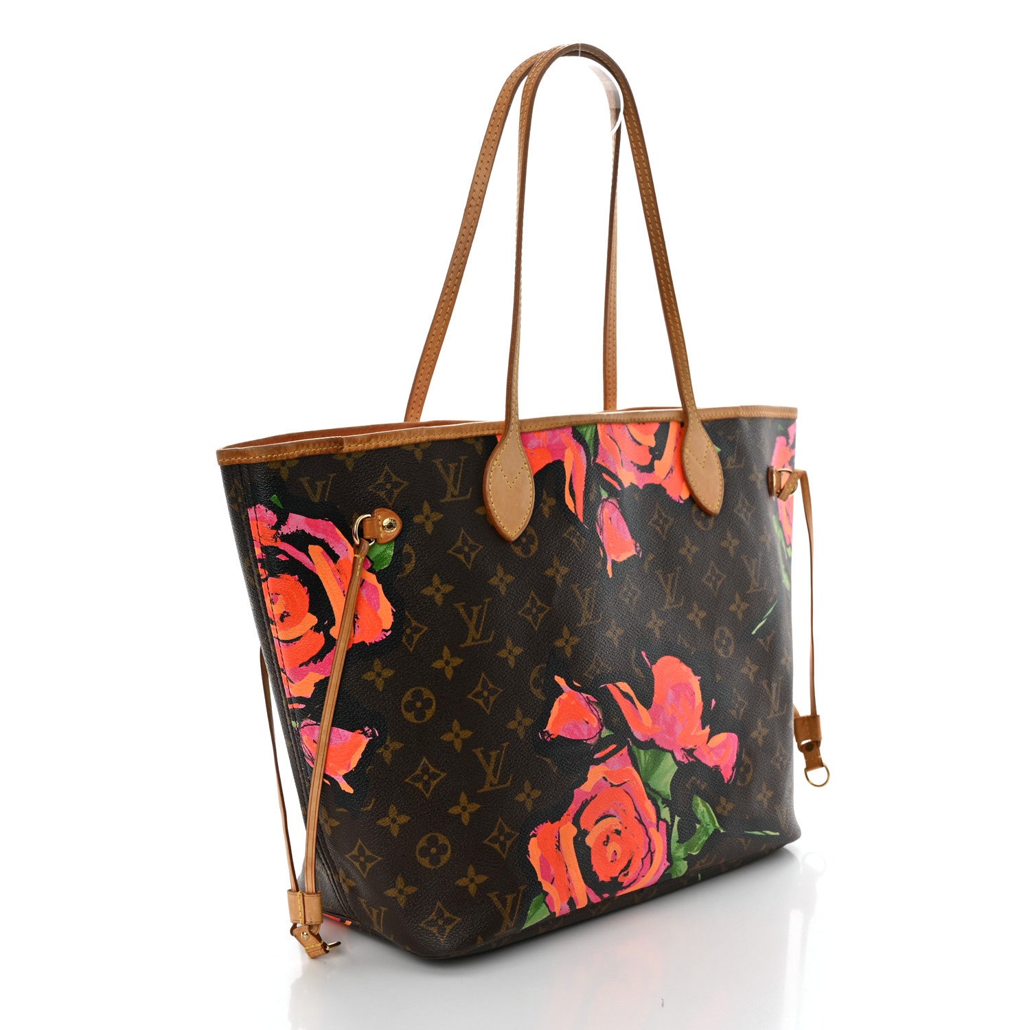 Louis Vuitton Monogram Roses Neverfull MM 3 of 14