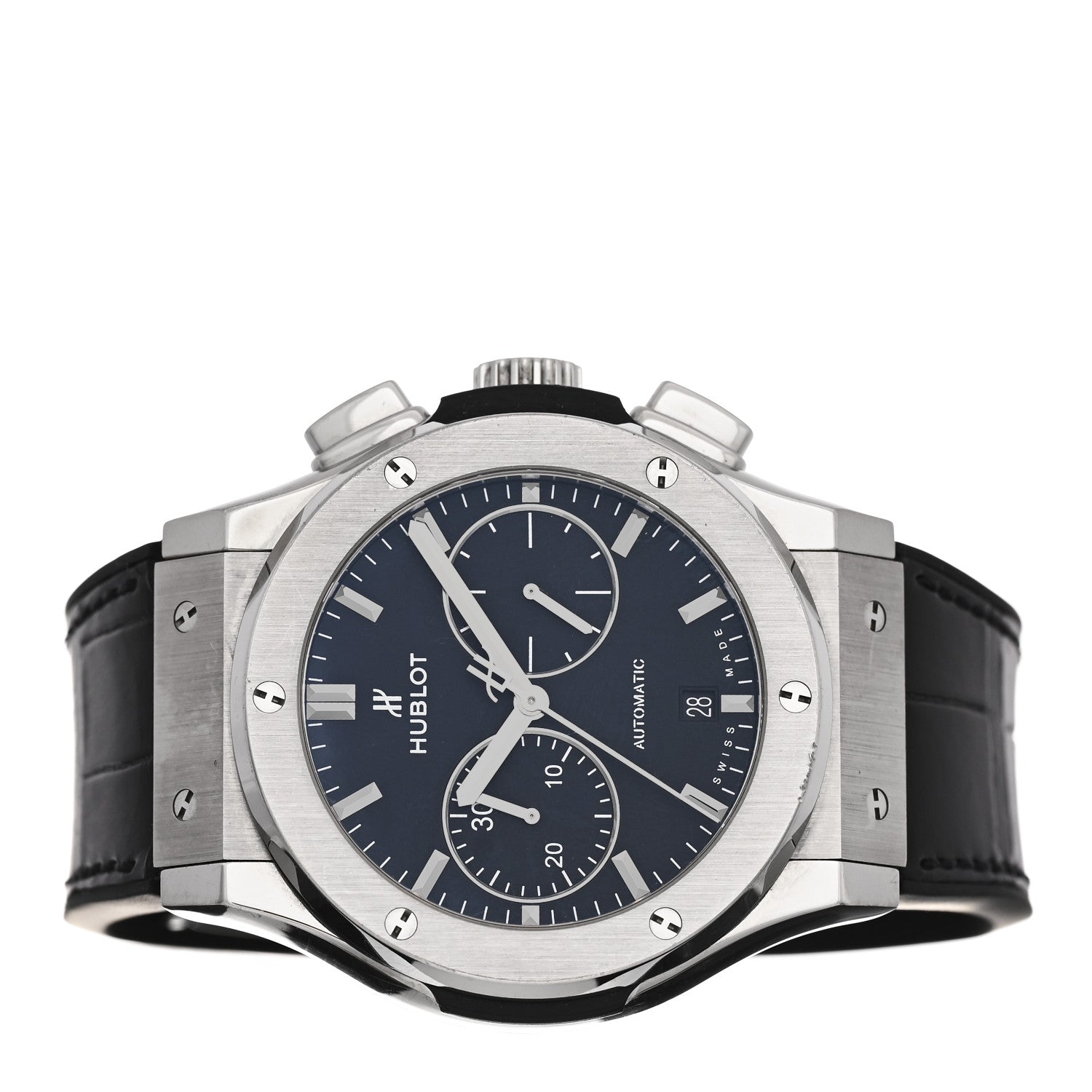 Hublot Titanium Alligator 42mm Classic Fusion Chronograph Automatic Watch Black 541.NX.1171.RX 2 of 4
