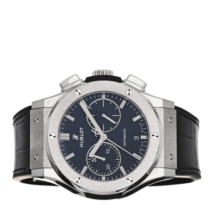 Hublot Titanium Alligator 42mm Classic Fusion Chronograph Automatic Watch Black 541.NX.1171.RX 2 of 4
