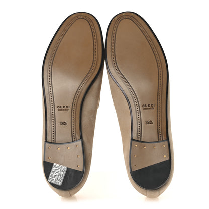 Gucci Suede Horsebit Womens Jordaan Loafers 39.5 Pink Sand 7 of 11
