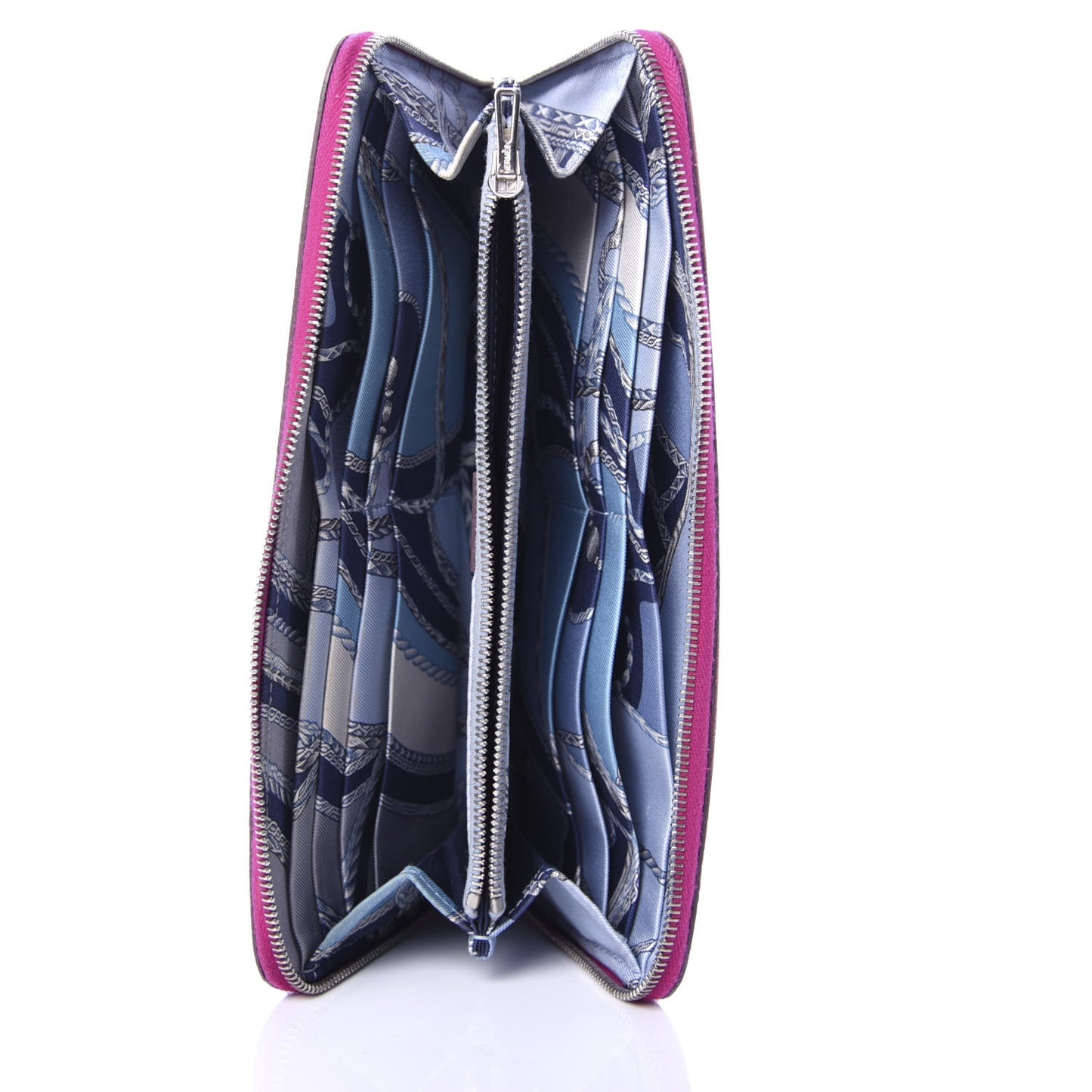 Epsom Silk'In Wallet Rose Pourpre Bleu Lin