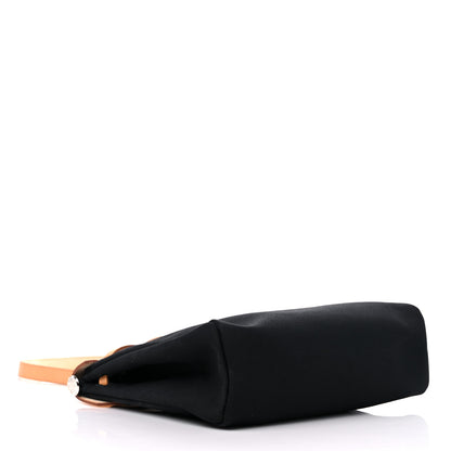Hermes Toile Vache Calfskin Herbag 30 PM Black Natural 5 of 14