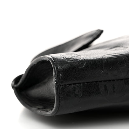 Alexander McQueen Calfskin Skull Embossed De Manta Clutch Black 5 of 10