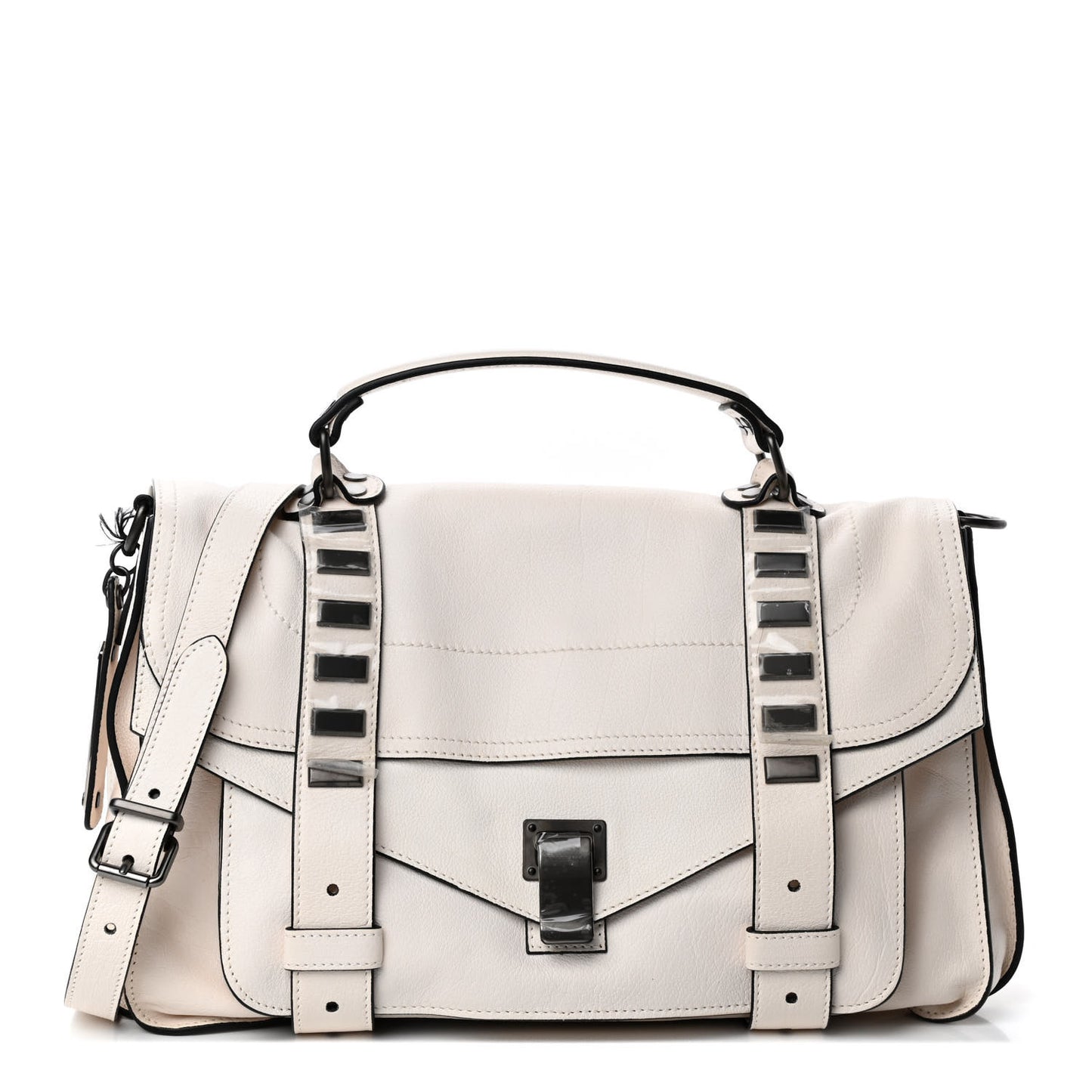Buffalo Stud Medium PS1 Satchel White