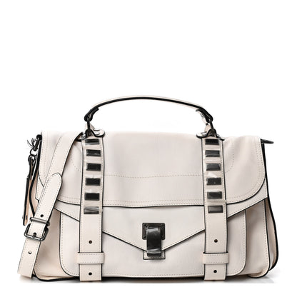 Proenza Schouler Buffalo Stud Medium PS1 Satchel White 1 of 4