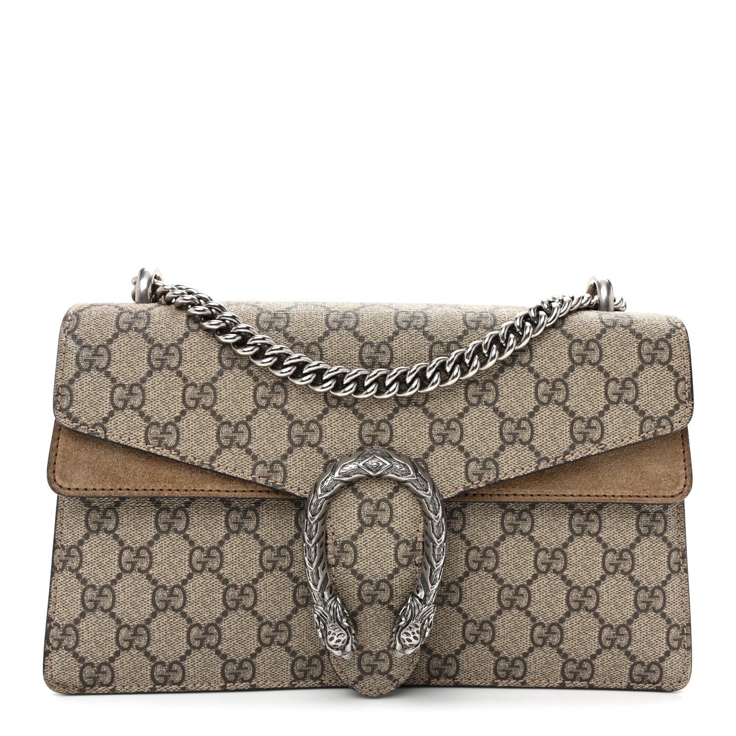 Gucci GG Supreme Monogram Small Dionysus Shoulder Bag Taupe 1 of 13