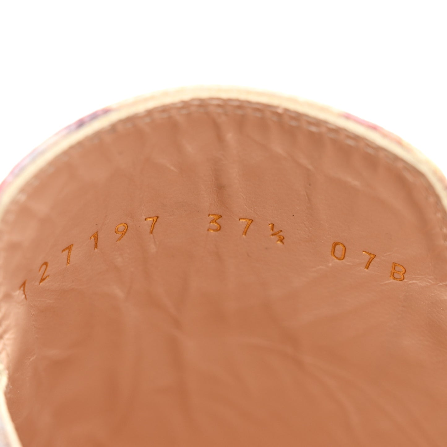 GG Supreme Monogram Malaga Kid Water Flora Womens Princetown Slippers 37.5 Beige White Multicolor Mystic White