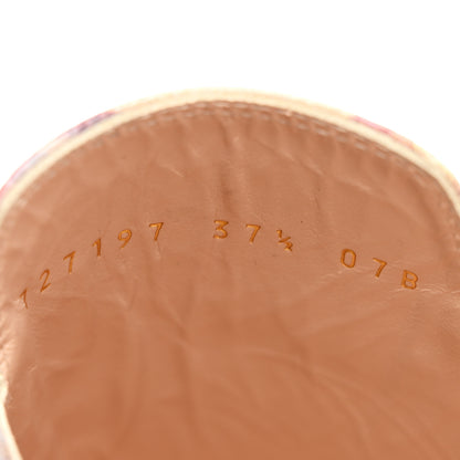 Gucci GG Supreme Monogram Malaga Kid Water Flora Womens Princetown Slippers 37.5 Beige White Multicolor Mystic White 8 of 8