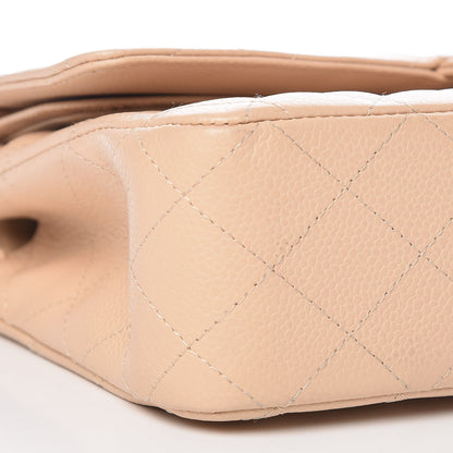 Chanel Caviar Quilted Medium Double Flap Beige 10 of 11