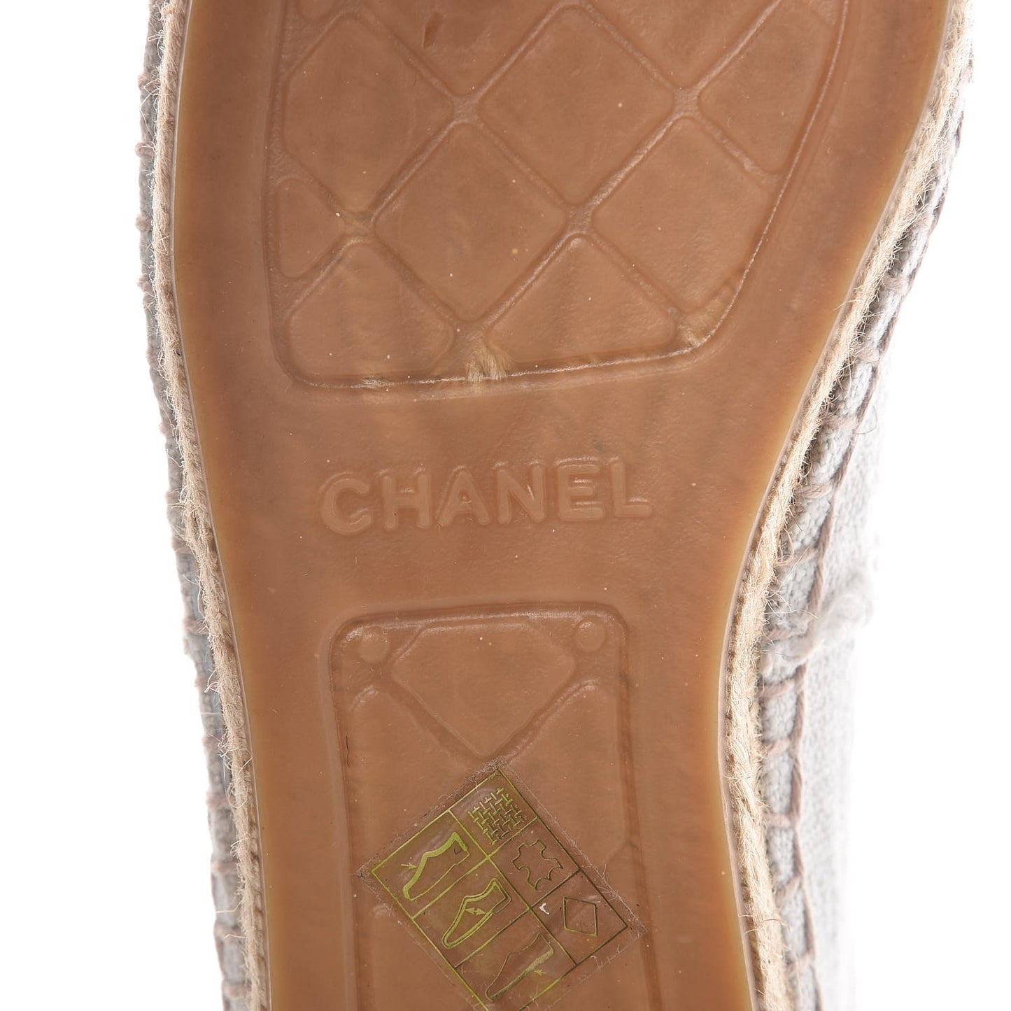 Linen CC Espadrilles 38 Beige Black