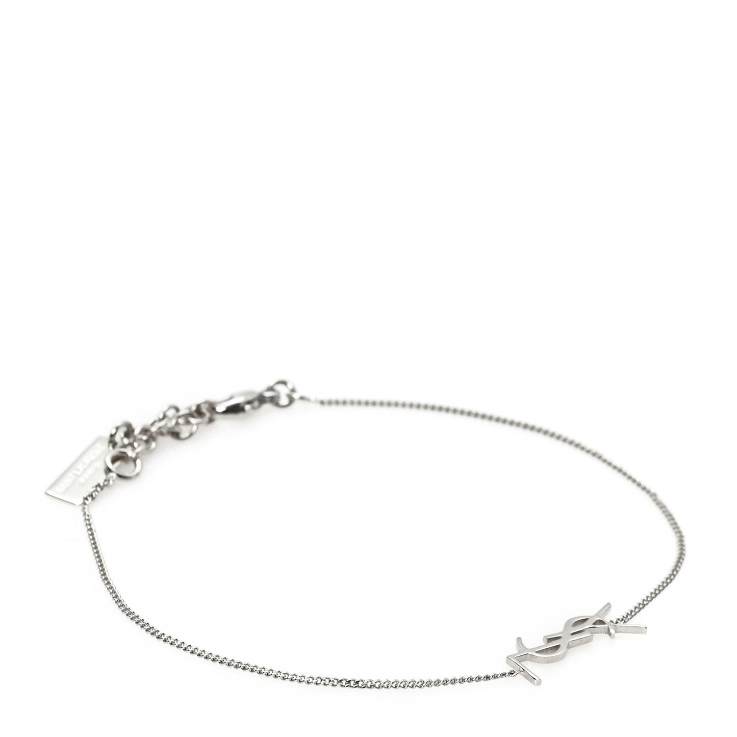 Brass Monogram Charm Bracelet Silver