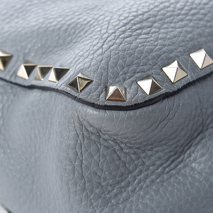 Valentino Garavani Pebbled Calfskin Large Rockstud Flip-Lock Messenger Bag Light Stone 10 of 15