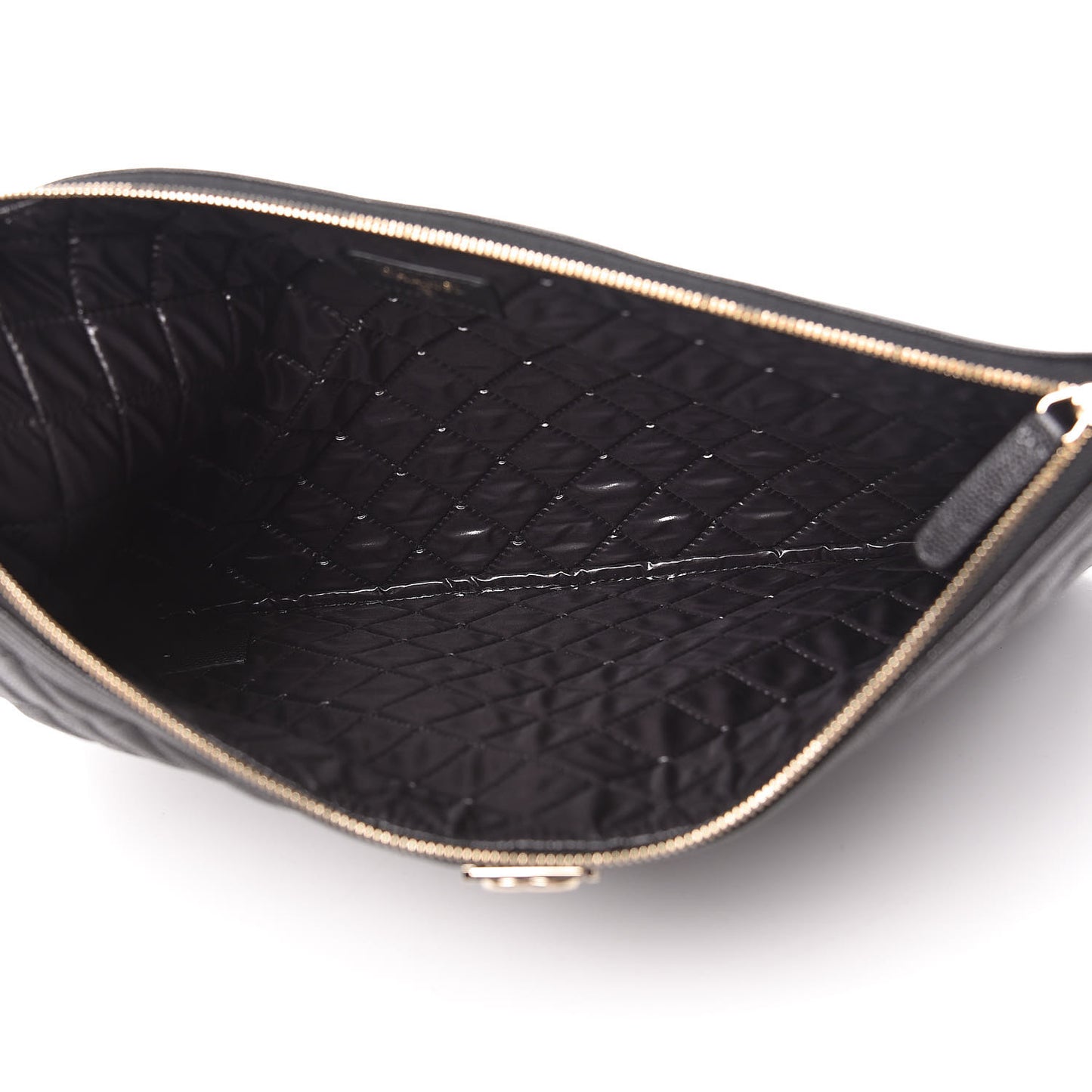 Caviar Quilted Large Boy Cosmetic Case Black