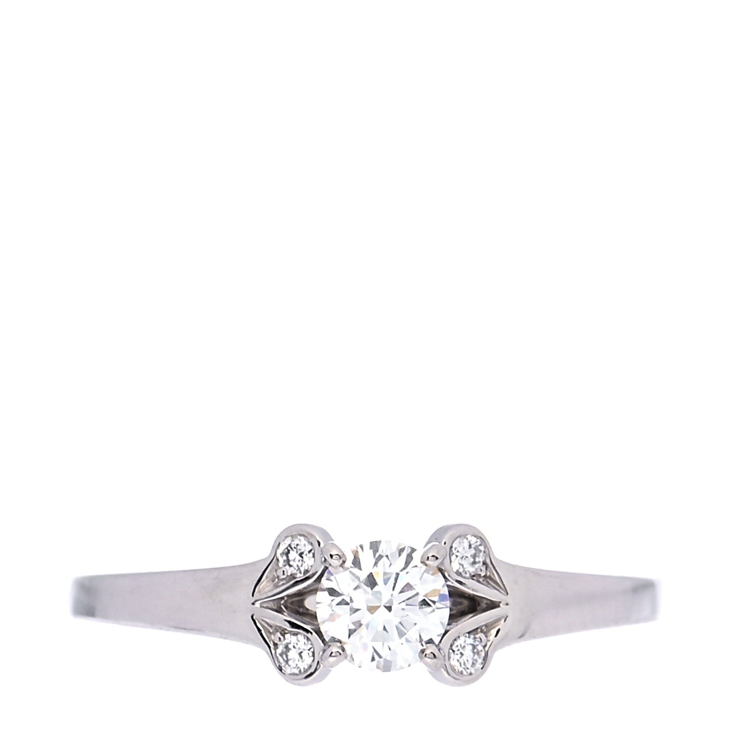 Platinum Diamond .27ct Ballerine Solitaire Engagement Ring 51 5.75
