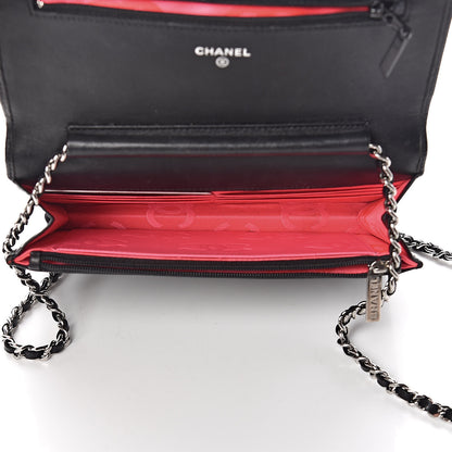 Chanel Calfskin Quilted Cambon Wallet On Chain WOC Black 5 of 11