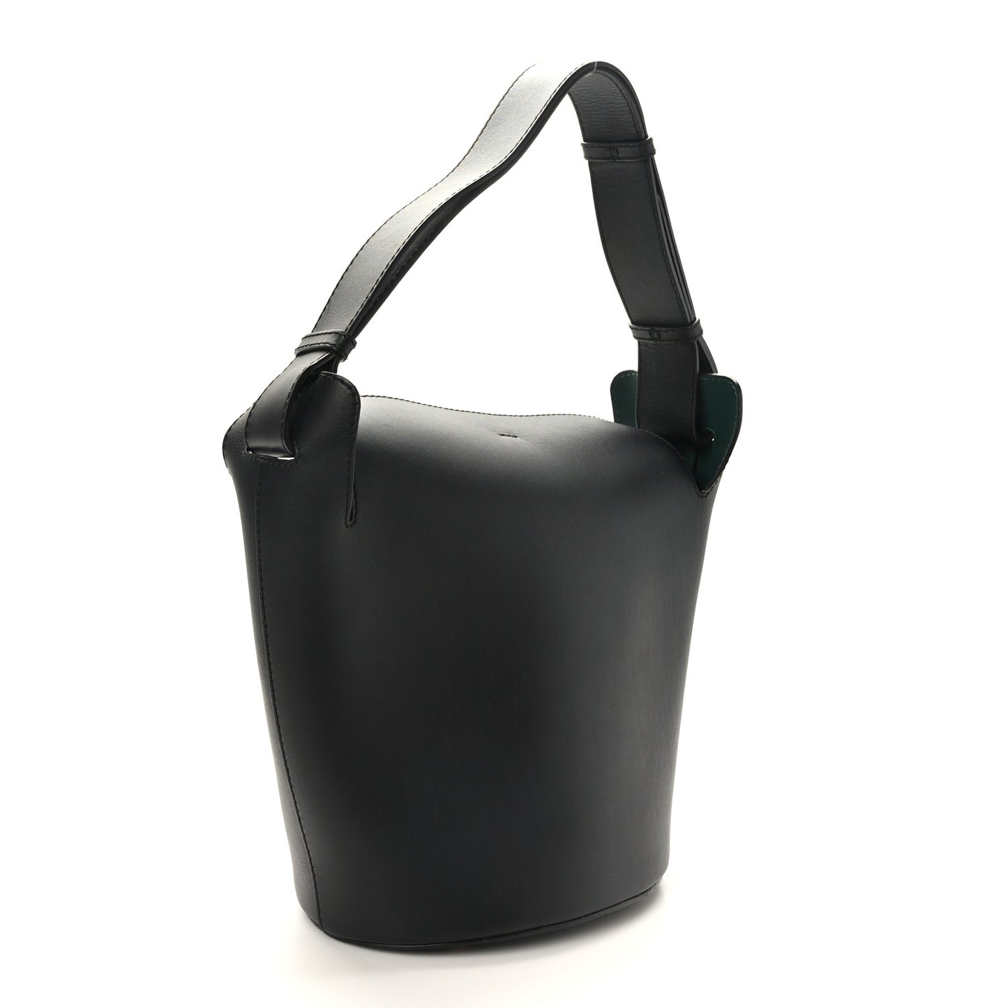 Supple Calfskin Medium Bucket Bag Black
