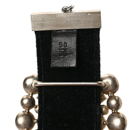 Chanel Velvet Gripoix Crystal Belt 90 36 Black 3 of 3