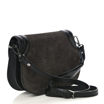 MCM Suede Calfskin Trisha Small Shoulder Bag Black 3 of 16