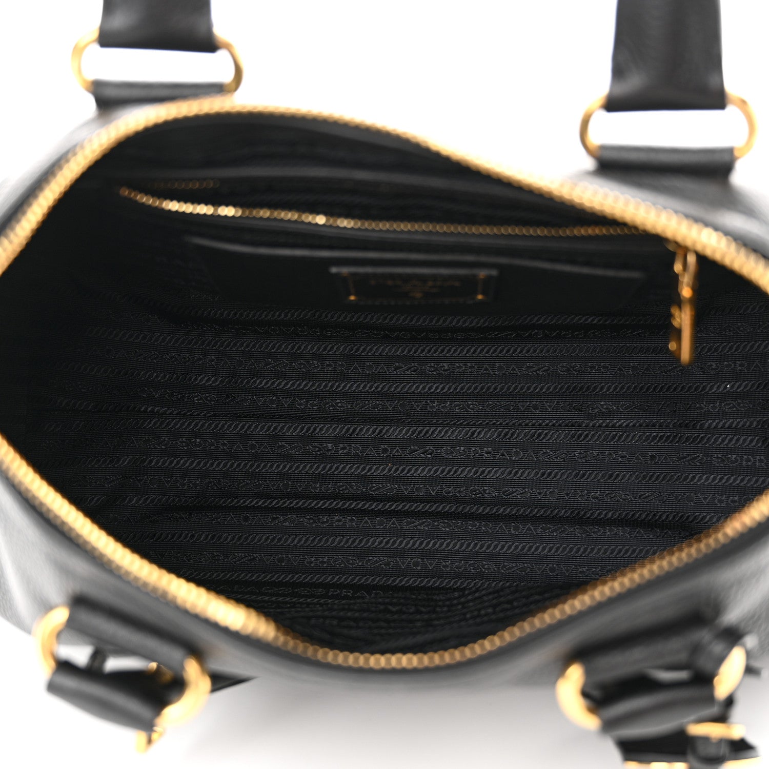 Prada Vitello Daino Shopping Satchel Black 5 of 11