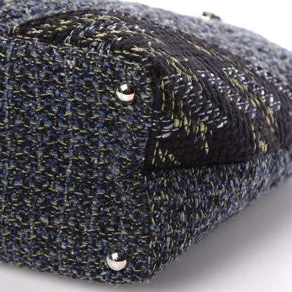 Chanel Tweed Quilted Large Cambon Tote Blue 10 of 11