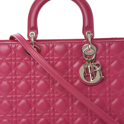 Christian Dior Lambskin Cannage Large Lady Dior Pink 8 of 14
