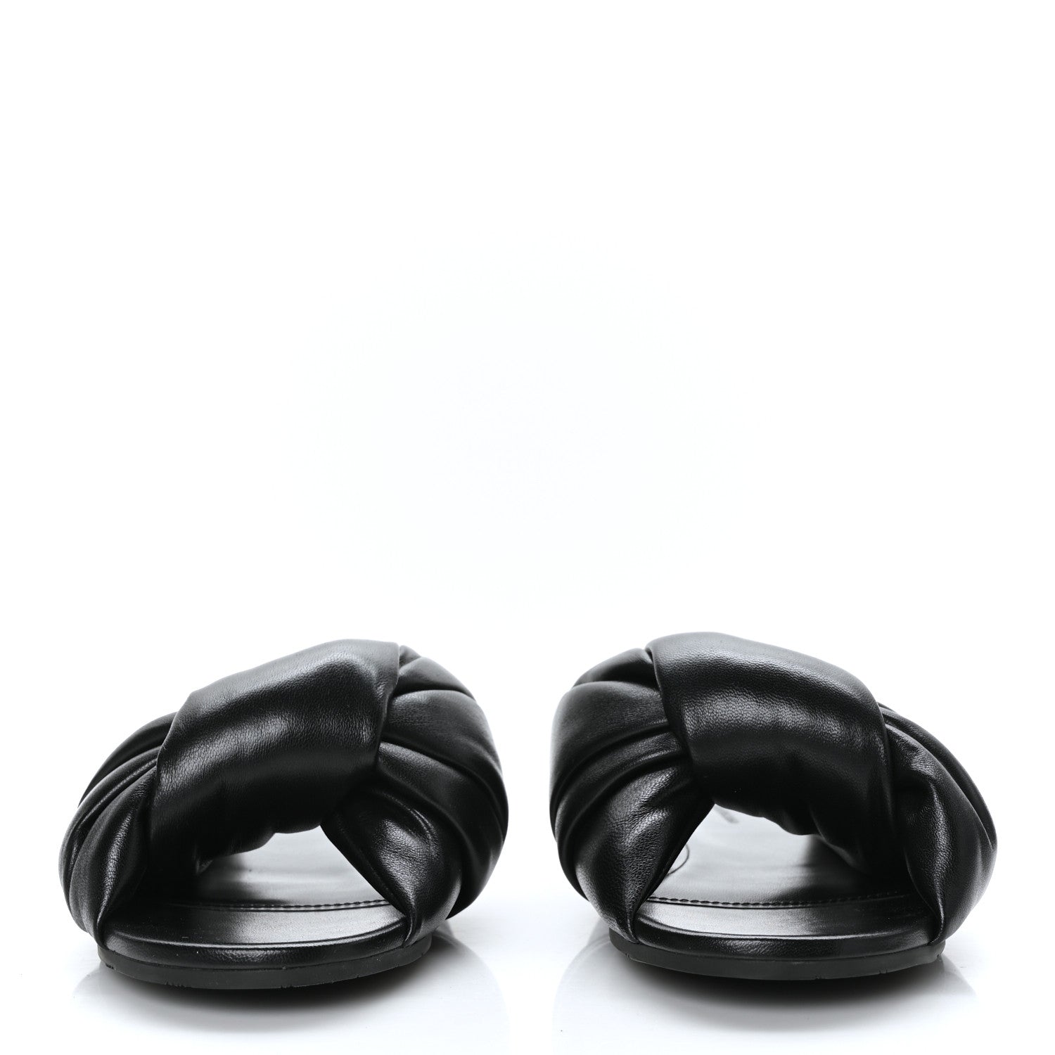 Balenciaga Lambskin Drapy Slide Sandals 36 Black 3 of 8