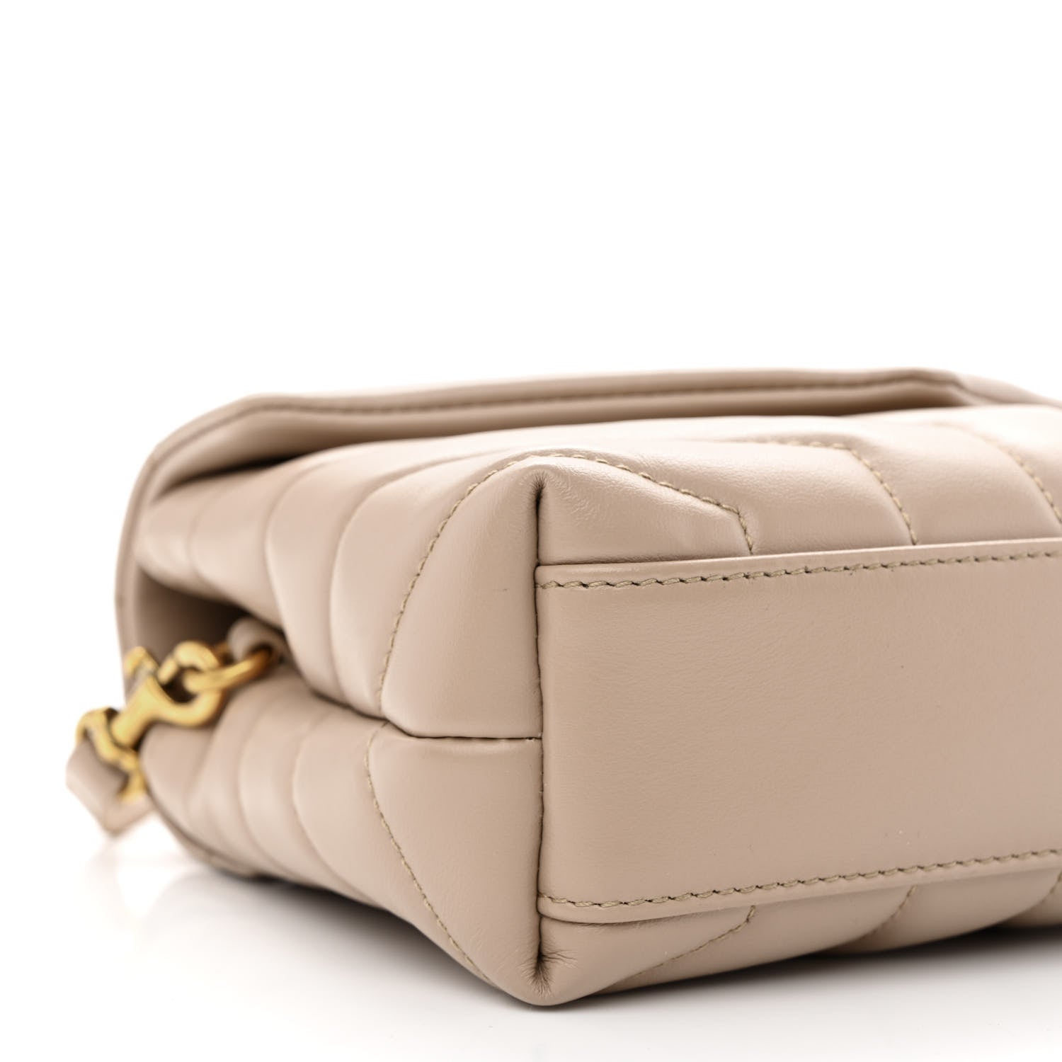 Saint Laurent Calfskin Y Quilted Monogram Toy Loulou Crossbody Bag Marble Pink 10 of 12