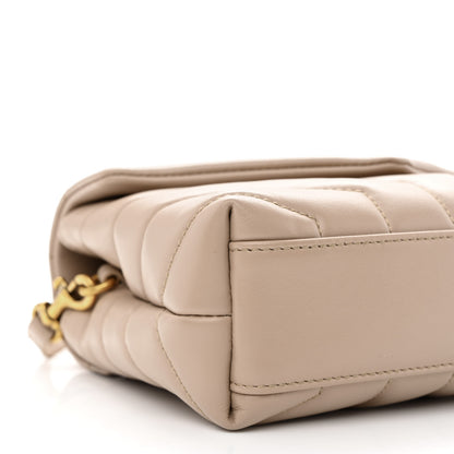 Saint Laurent Calfskin Y Quilted Monogram Toy Loulou Crossbody Bag Marble Pink 10 of 12