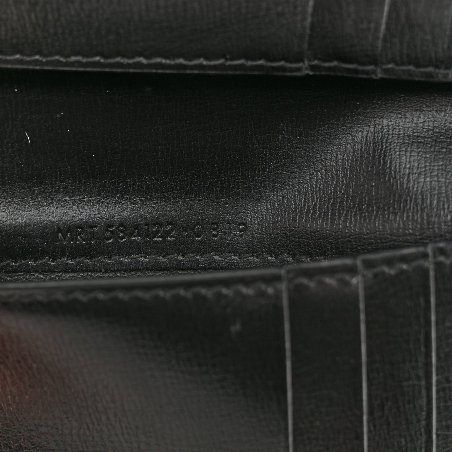 Calfskin Monogram Bi Fold Zipped Wallet Black